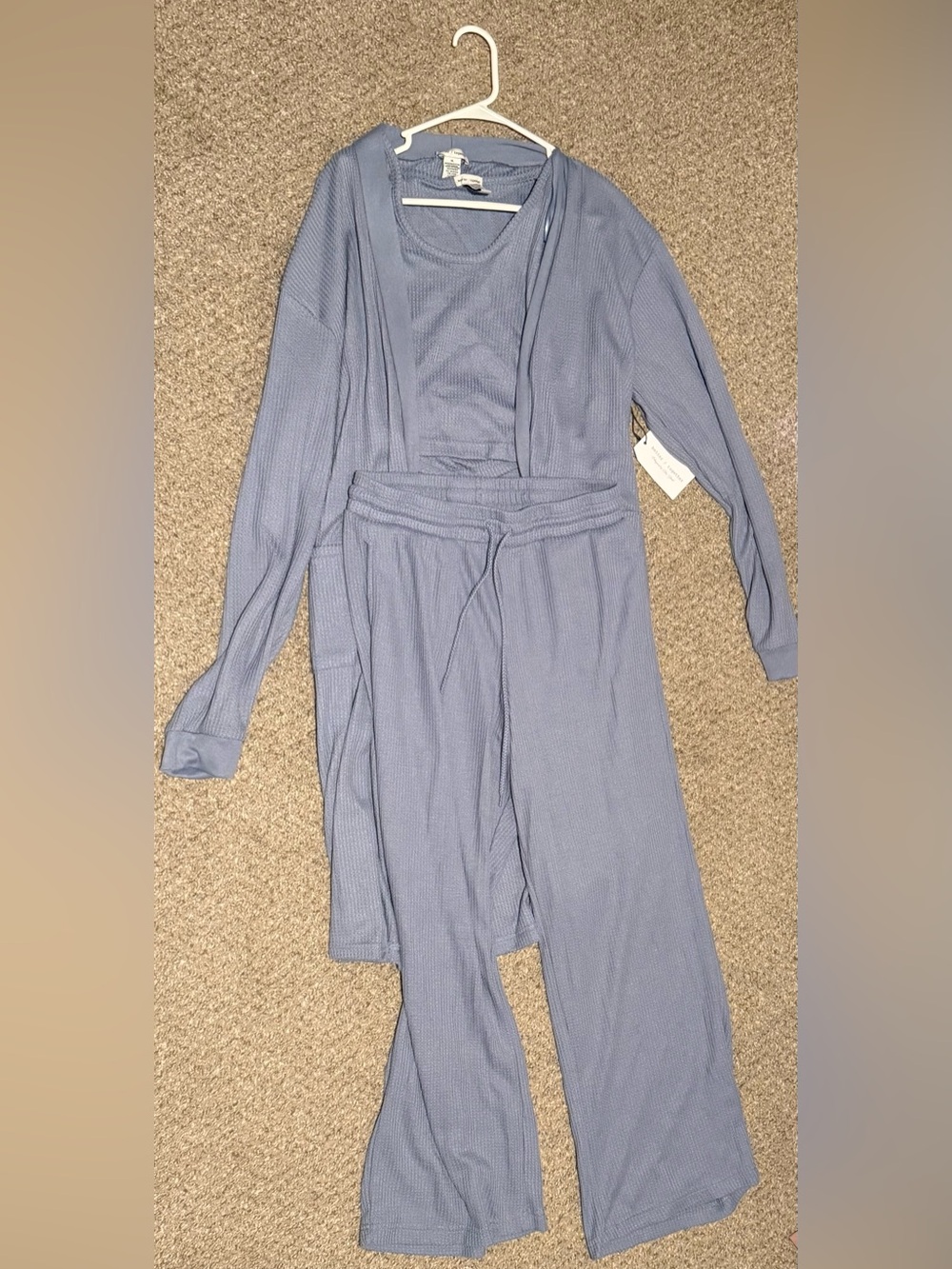 Cozy Light Blue Lounge Set - 3-Piece